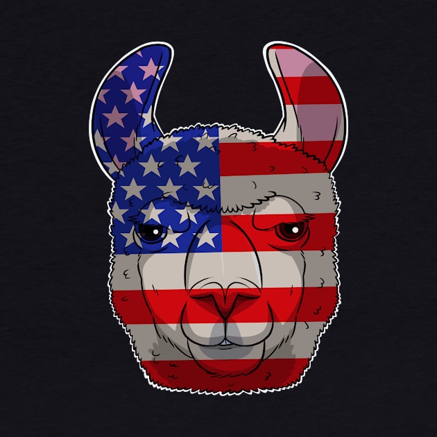 Llama Alpaca 4th Of July by Noseking